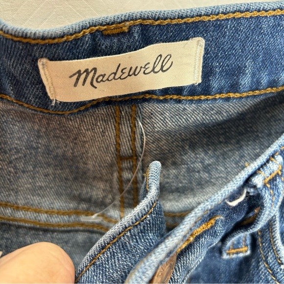 Madewell high rise denim cutoff jean shorts distressed - Picture 5 of 7